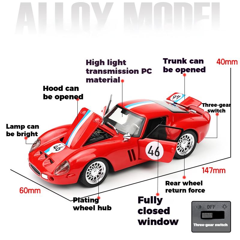 1:32 250 GTO Суперспортивный автомобиль Сплав Литье под давлением Модель автомобиля Металл Классическая Коллекция Любви Украшения Подарки на День Рождения С Парнем Мальчиком