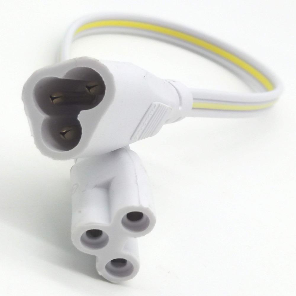 2 шт., соединительный провод для светодиодной лампы из ПВХ, пластика. Светодиодная трубка, встроенная вилка с тремя отверстиями, провод для электрика