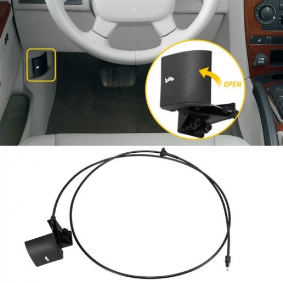 Hood Latch Handle with Release Cable for Grand Cherokee 2005-2010 Jeep Commander