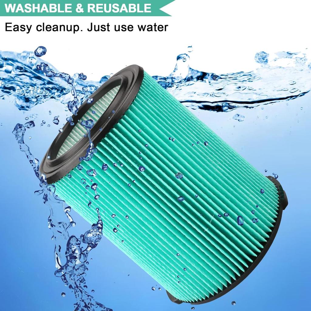 PIGUOAT 2PCS VF6000 5-Layer Replacement Filter for Ridgid 5-20 Gallon Wet Dry Vacuums WD5500 WD0671 WD6425 WD7000 WD1280 WD1851 WD1680 WD1956 RV2400A