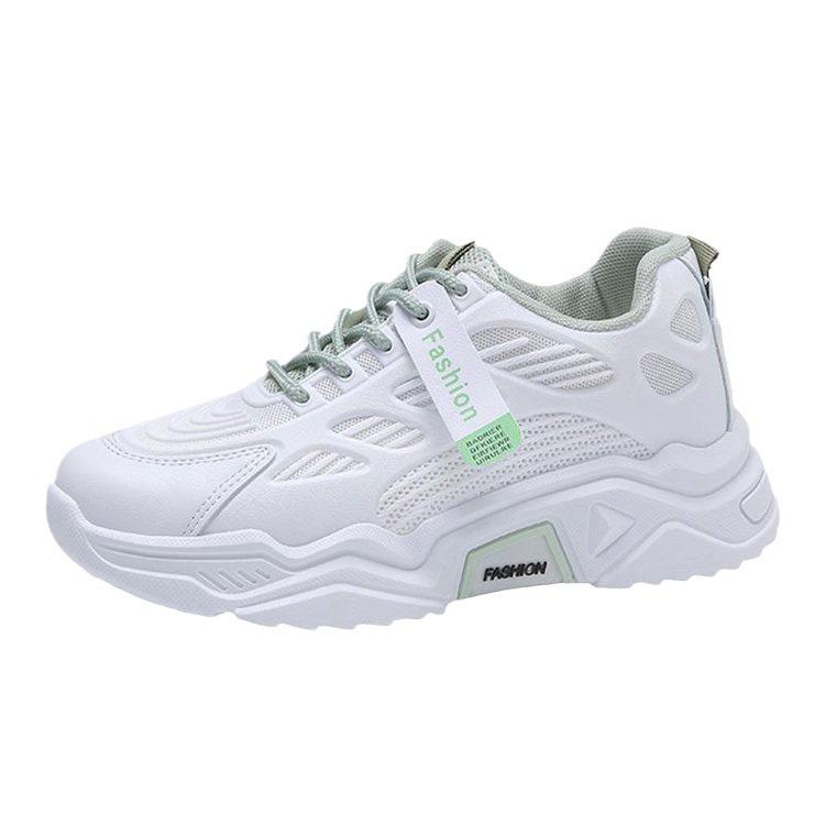 Женская осень 2024 года, новая дышащая корейская версия спортивных кроссовок для отдыха на толстой подошве для студентов