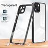 KEYSION Противоударный прозрачный чехол для iPhone 15 Pro Max 14 Plus, прозрачный силиконовый чехол из ТПУ + чехол для телефона из поликарбоната для iPhone 13 12 11 Pro Max
