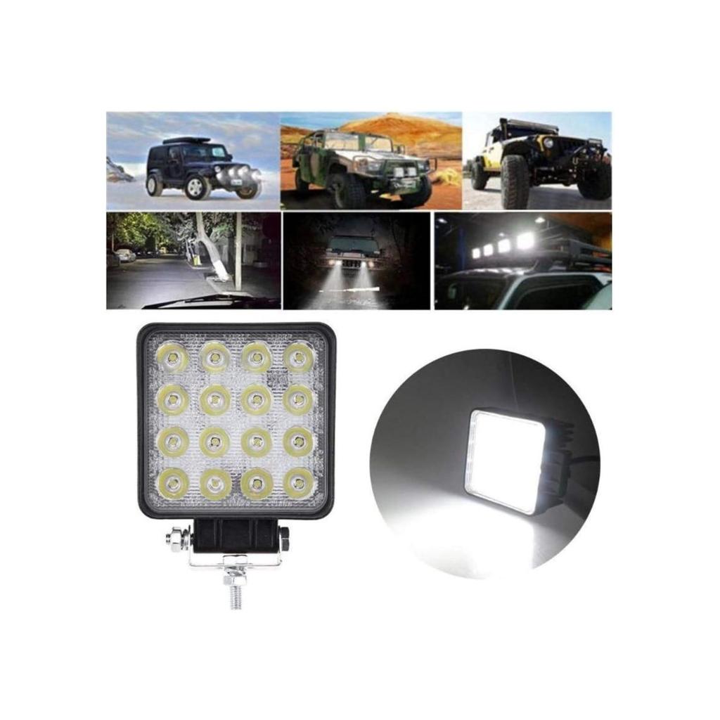 APSMOTIV Светодиодный рабочий свет для трактора, Точечный и рассеянный свет Off APSMOTIV 16 светодиодная рабочая световая панель для, Ford, Грузовиков, Лодок Точечный, Трактор | 12В-24В Алюминий