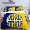 Hellas Verona FC  Pattern Bedding Quilt Set  Home Decoration  Gift (1 * duvet cover + 2 * pillowcase  without core)