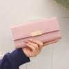 Wallet PU Women's Long Multifunctional Large Capacity Fashionable Simple Solid Color Handbag