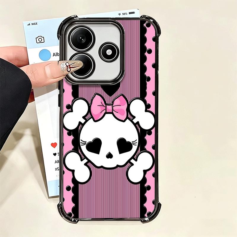 Милый и дерзкий мультяшный скелет, мягкий чехол для телефона для Xiaomi Poco X7 X8 Pro Max X6 X5 X3 F8 Ultra F7 M8 M7 M5S Redmi 15C 15A 15 14