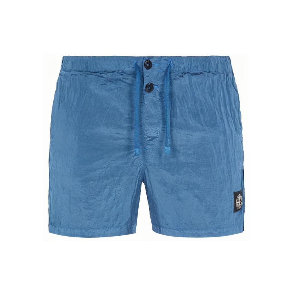 STONE ISLAND Ss22 Однотонные Шорты для плавания с завязками Средняя посадка Облегающие Мужские купальные костюмы Синий 7615B0643-V0046