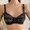 Women Lace Lingerie Plus Size No Padded Bra Women Fashion Ultra Thin Bra Transparent Sexy Single Layer Lace