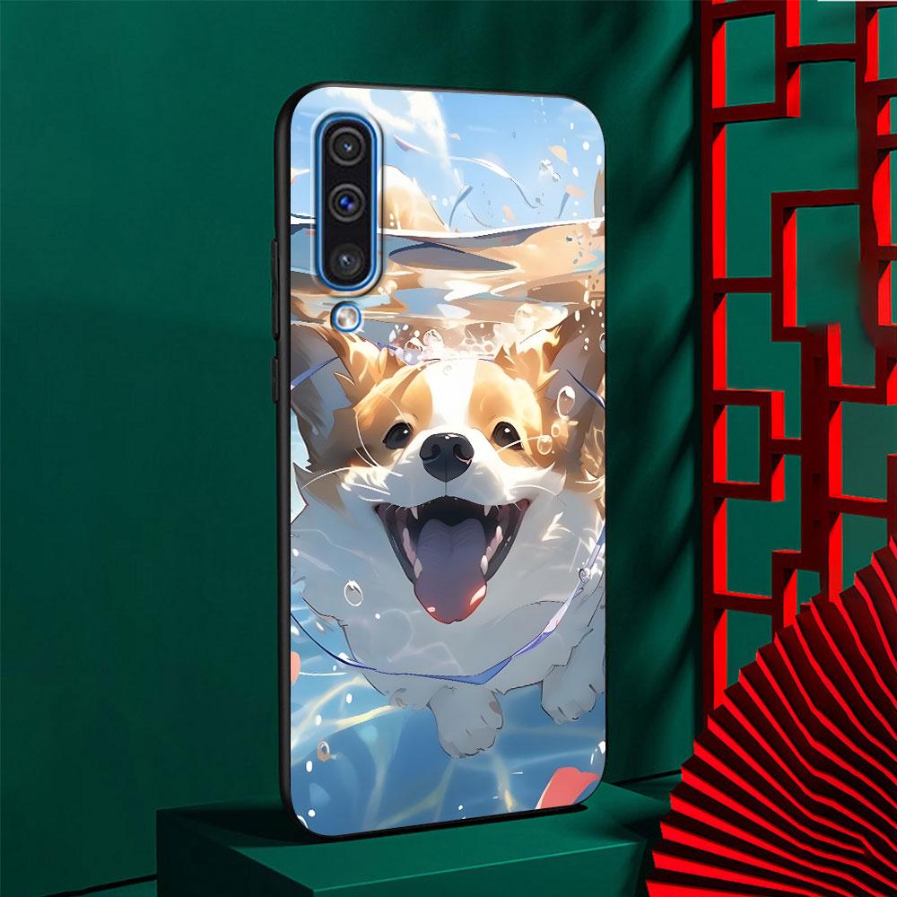 Милый Мультяшный Кот Собака Чехол для Samsung Galaxy A10s A50 A50s A02s A03s A20 A30 A20e A70 A70s A20s A30s A10 A40 Черный Чехол для Телефона