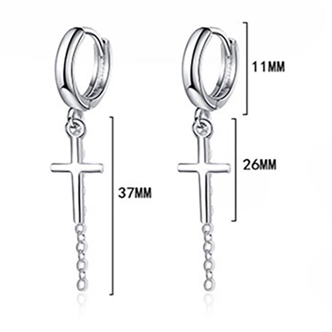 BELLA BOX Серьги-цепочки с крестом, ювелирные изделия, оптовая продажа подарка для свадебной вечеринки