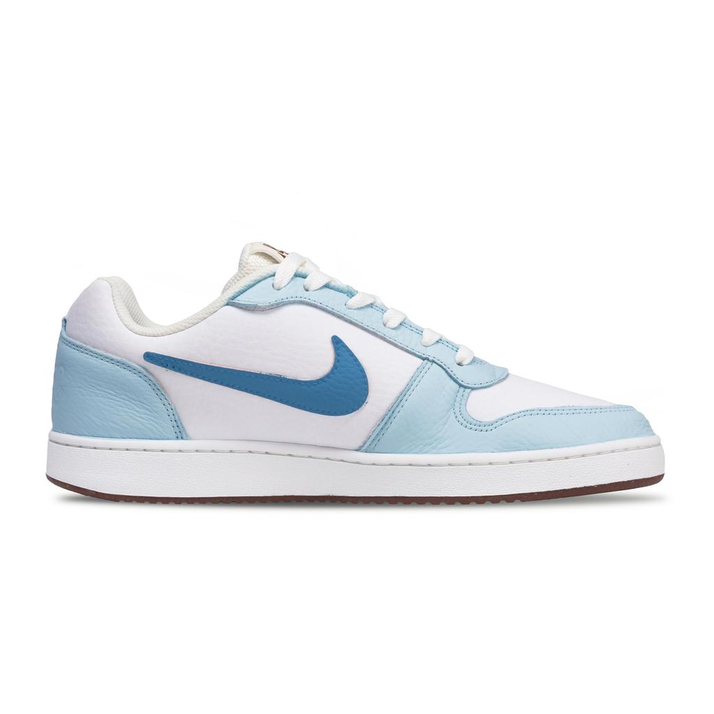Nike EBERNON Smile Graffiti Synthetic Leather Cushioning, Wear Resistant Low top Skateboard Shoes Men's Sky Blue IM3370-121(Team968-)