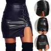 Fashion Women's Skirt New Style Straps High Waist Hip Slit Skirt Women