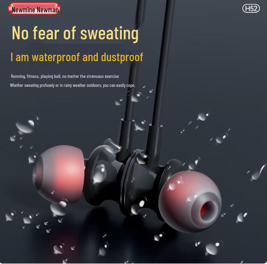 Спортивные Bluetooth-наушники Newman H52 с шейным ободком, беспроводные, внутриканальные, Bluetooth 6.0, время работы 56 часов