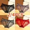 2/4 шт. кружевные сексуальные трусики женские трусы с низкой талией нижнее белье женские трусики нижнее белье