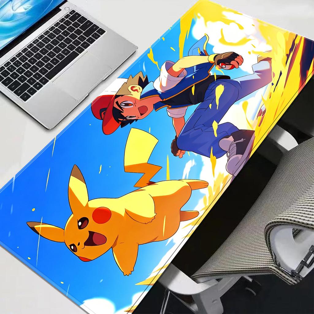 Rubber Mouse Pad Mouse Mat Desk Cute Pokemon Pikachu Mousepad for LOL Lockedge Gaming Accessories Computer Gamer Keyboard Pad