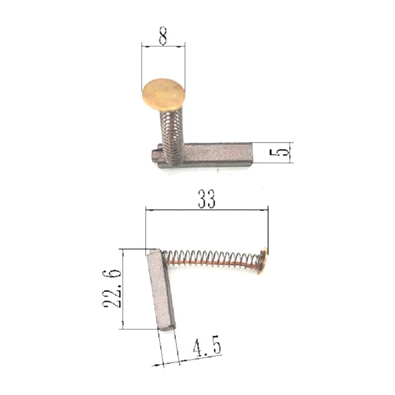 2Pcs High Quality 4.5*5*22.6 Motor Copper Carbon Brush Motor Collector Ring Graphite Diy Accessories