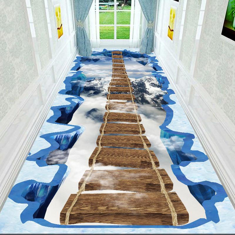 3D Гостиная Красивый Пейзаж Напольный Коврик Ковер Спальня Полноразмерная Кровать Прикроватный Коврик Для Ползания Журнальный Столик Входная Дверь Коврик