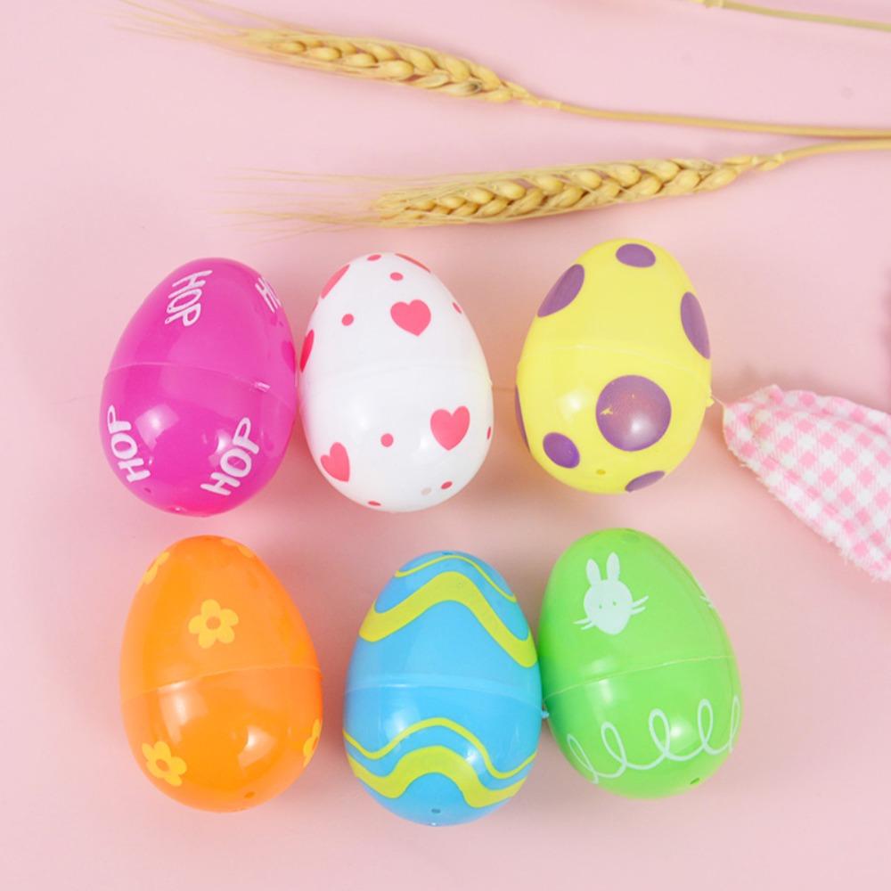 Children's Toys Colourful Easter Egg Fillable Easter Egg Plastic Assorted Eggs DIY Educational Toys