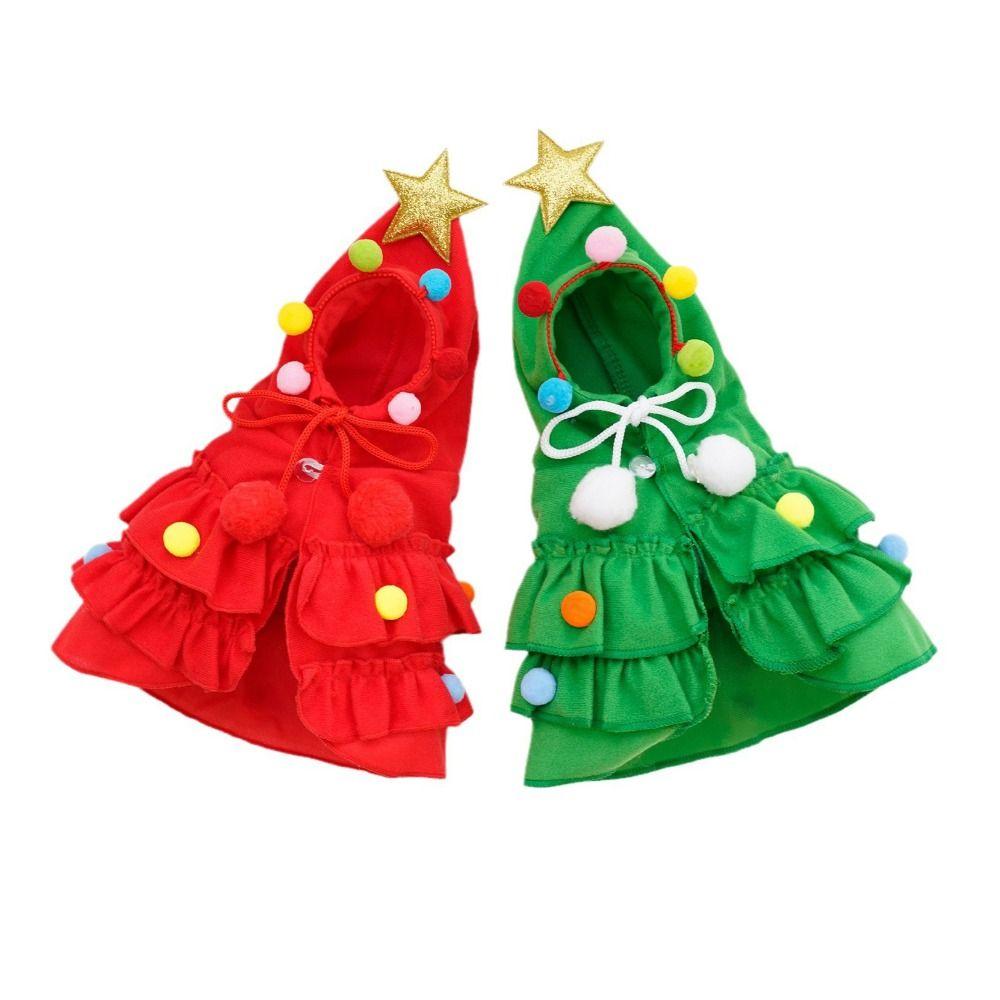 Plush Pet Christmas Cloak Comfortable Dog Hooded Cloak Dog Transformation Cloak Autumn/Winter