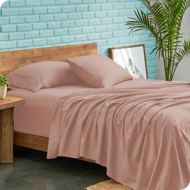 Роскошный комплект простыней из 4 предметов 600TC 100% египетский хлопок с однотонным узором и глубоким карманом 30 см – ультрамягкий, прочный комплект постельного белья с глубоким карманом для всех размеров