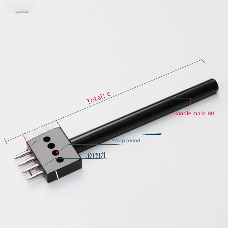 Набор инструментов для пробивки круглых отверстий из черной кожи своими руками