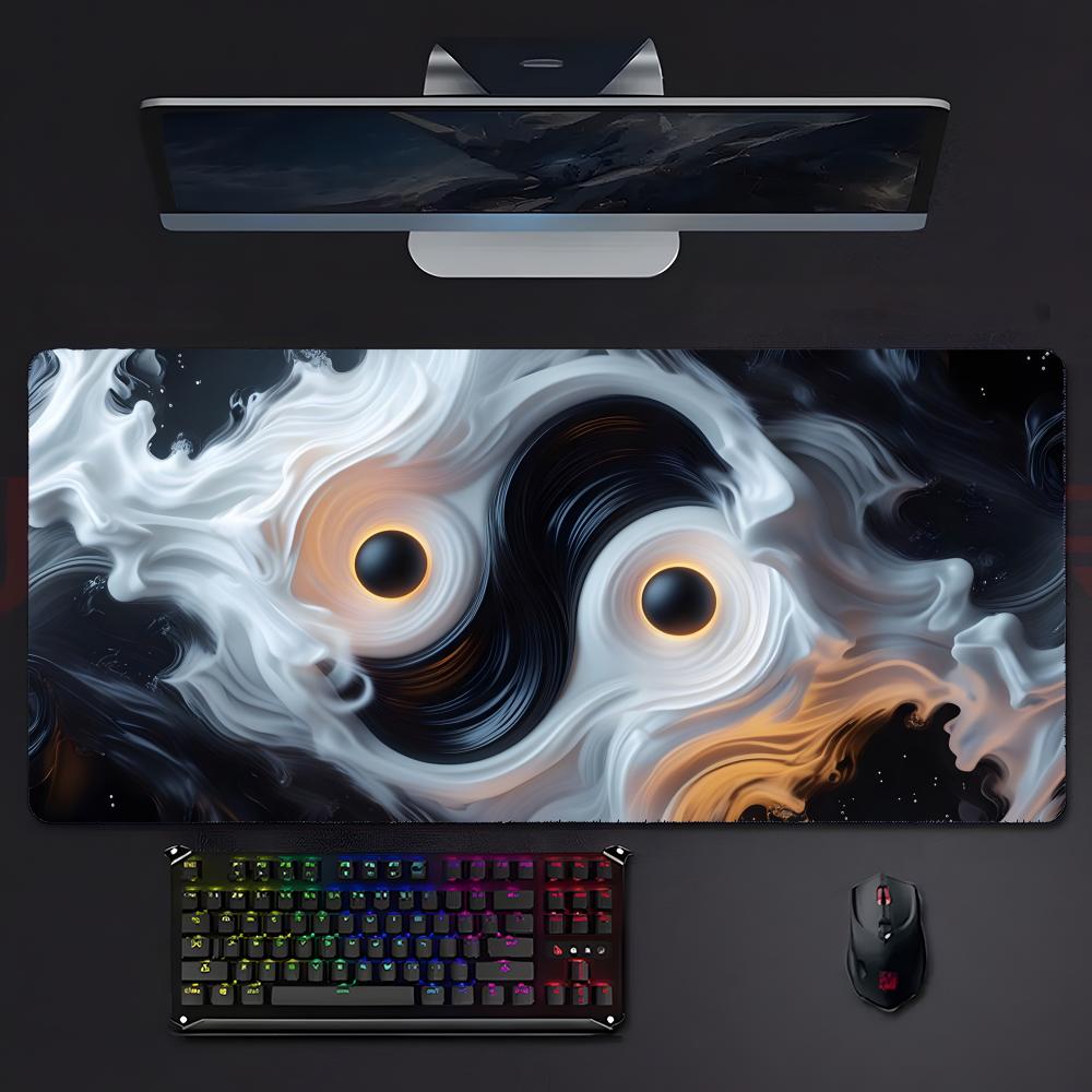 Tai Chi Ink Art Classic Unique Art Mouse Pad Mousepad Large Gaming Lockedge Thickened Pc Table Desk Mat