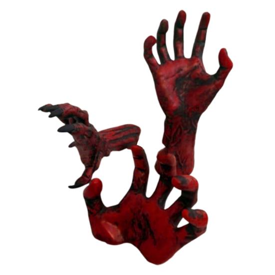 Wall Gothic Hand Sculpture Devil Hand Candle Holder Terror Hand Halloween Wall Decor for Living Room Entryway Horror Themed Party