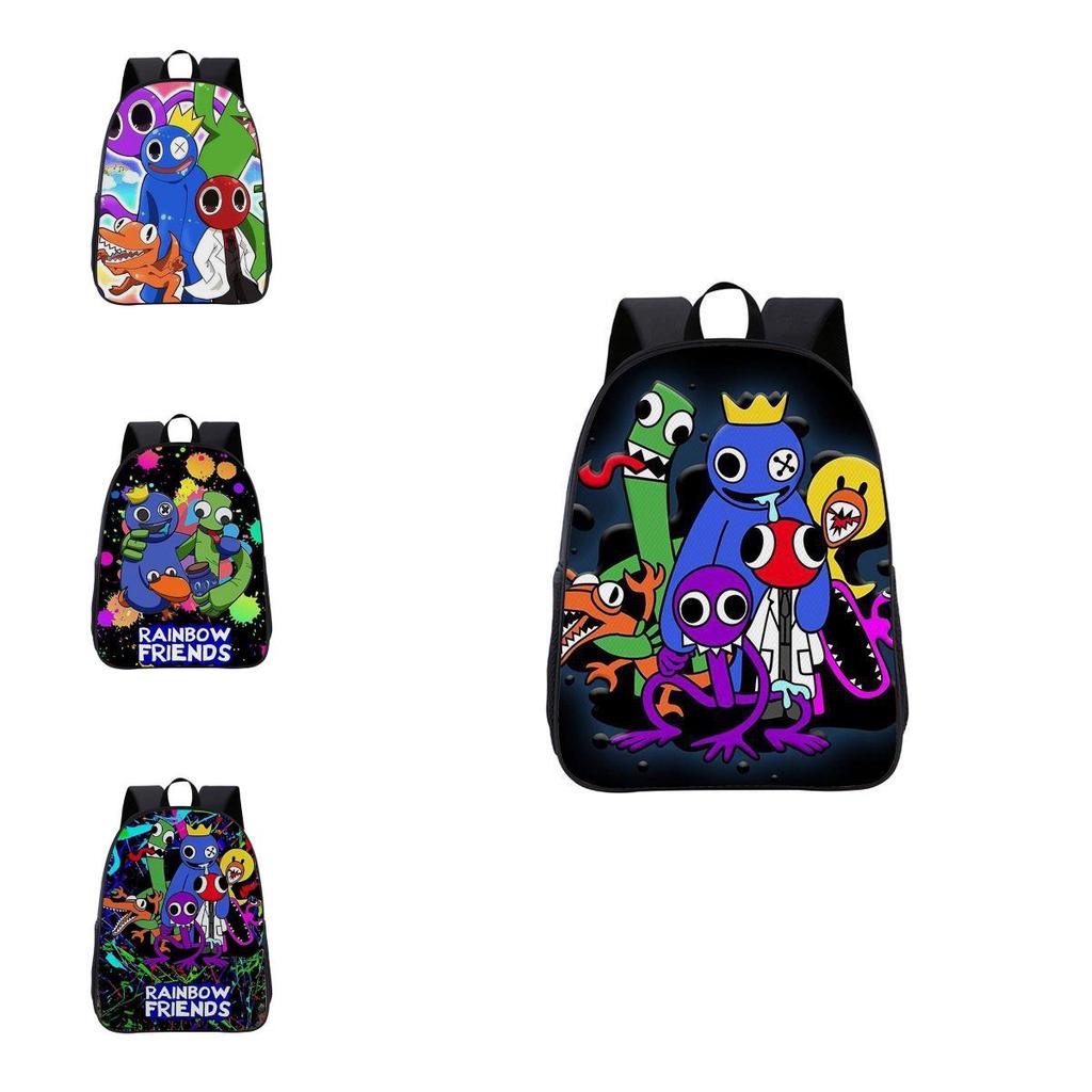 Rainbow Friends Kids School Backpack With Breathable Oxford Fabric For Elementary Students