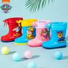 Paw Patrol Children's Rain Boots Cartoon Cuffed Fleece-Lined Rain Shoes All-Season Universal Water Shoes Boys and Girls Non-Slip Waterproof Rubber