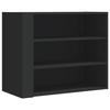 VidaXL Armoire murale noir 75x35x60 cm bois d'ingénierie, armoire suspendue, placard mural, armoire de salle de bain murale, 848417