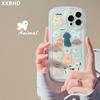 Creative Simple Transparent Cartoon Dog Silicone Soft Anti -Drop Shell For Iphone 11 12 13 Pro Max Xr X Xs 7 8 Plus Se Phone Case
