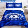 3PCS Soccer Club Emblem Design Printed Soft Bedding Set,Including 1pc Duvet Cover And 2pcs Pillowcases Perfect for Bedroom, Dormitory, Fan gift