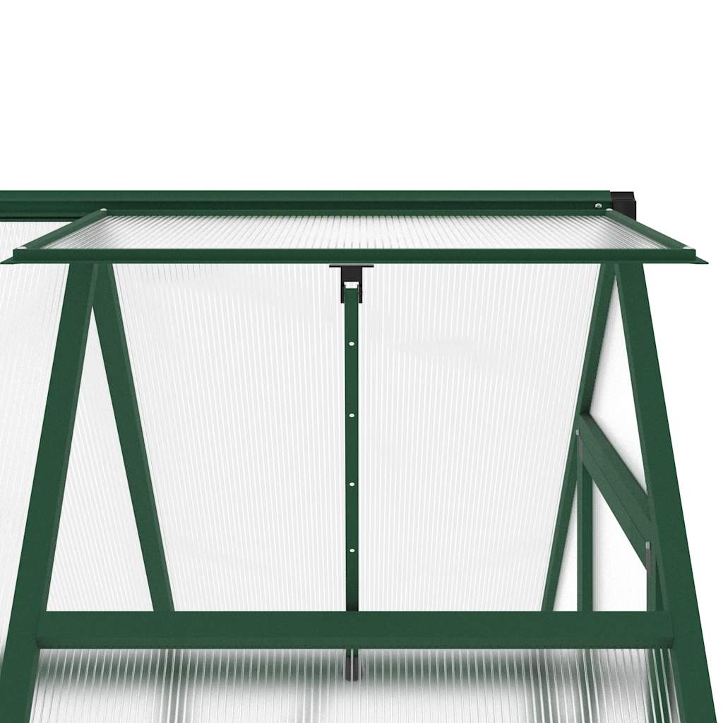 Greenhouse with Foundation Frame Green 169 x 114 x 202 cm Aluminum