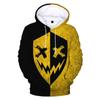 XOXO Pattern Модный Дьявол Улыбающееся Лицо 3D Печатные Толстовки С Капюшоном Мужчины Женщины Модные Повседневные Забавные Пуловеры Хип-Хоп Толстовки
