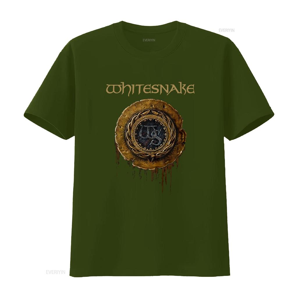 Whitesnake Логотип Черная Футболка ОФИЦИАЛЬНАЯ винтажная Слегка выстиранная Верх для Повседневной Носки Мягкая с принтом Стильная Дышащая