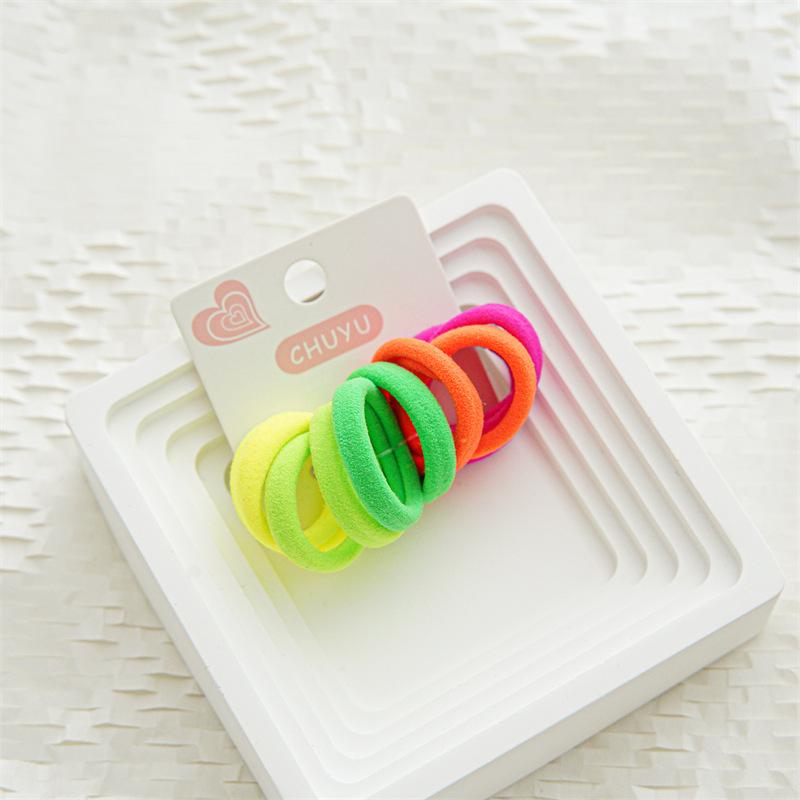 10pcs Kids Elastic Hair Bands Girls Sweets Scrunchie Rubber Band For Children Hair Ties Headband Baby Hair Accessories Headwear