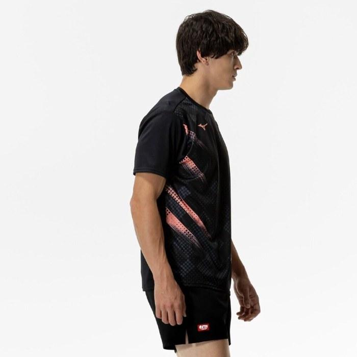 [Mizuno] Table Tennis Wear Game Shirt Short Sleeve JTTA Approved Sweat-Absorbing Quick-Dry Unisex 82JAC103 Black XL