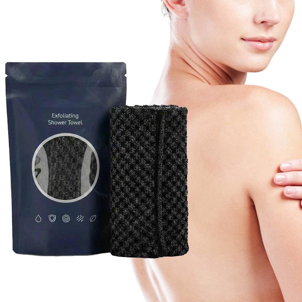 Exfoliating Bath Towel High-Density Fiber Skin Cleaning Body Wash Cloth for All Skin Types