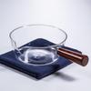 Heat-Resistant Glass Ramen Bowl with Wood Handle: Transparent, Ideal for Instant Noodles, Fruit, Salad, or Dessert.