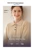 Women's 2024 Autumn/Winter Cashmere Polo Neck Half-Button Loose Slimming Pullover Sweater