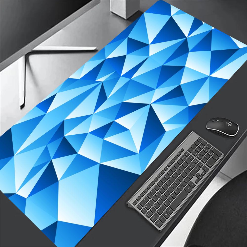 Polygon XXL Large Gaming Mouse Pad Black Desk Mat Non-Slip Natural Rubber Keyboard Mousepad Computer Office Table Cushion