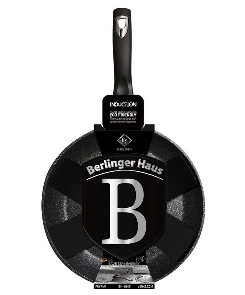 Patelnia granitowa 28cm berlinger haus black silver bh-1845 lumarko!