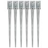 VidaXL Ground Stakes 6 Pcs Silver 9x9x90 Cm Galvanized Steel