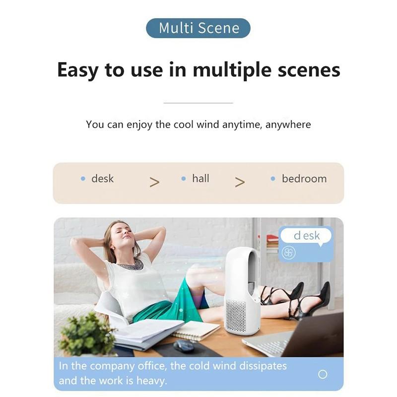 Bladeless Fan Home & Office Table Cooling Fan Portable Air Conditioner Economical Mute Air Cooler