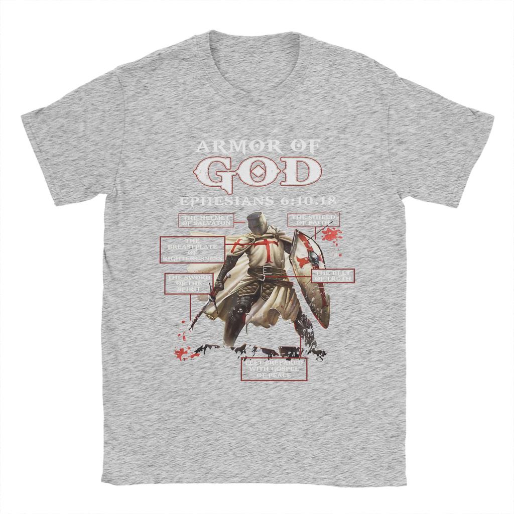 Armor Of God Knight Templar T Shirt Summer  100 Cotton T Shirts For Couple Popular Loose Tee Shirt Short Sleeve Y2K Casual Tees