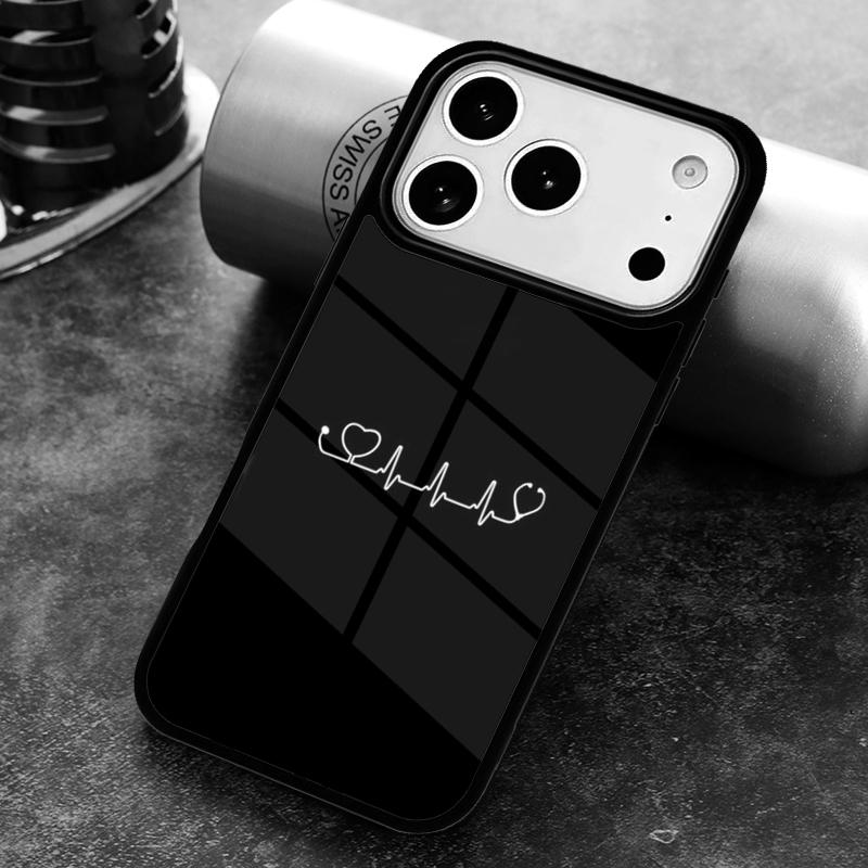 Чехол для телефона с дизайном "Сердцебиение медсестры" для iPhone 17 16 15 Pro Max Air 14 13 12 11 Plus Ударопрочный Чехол Capa