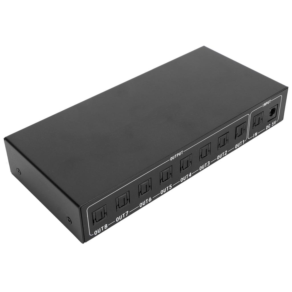SPDIF 1x8 Сплиттер 1 вход 8 выходов Поддержка LPCM2.0 DTS AC3 SPDIF Цифровой Аудио Сплиттер 100–240 В Вилка США