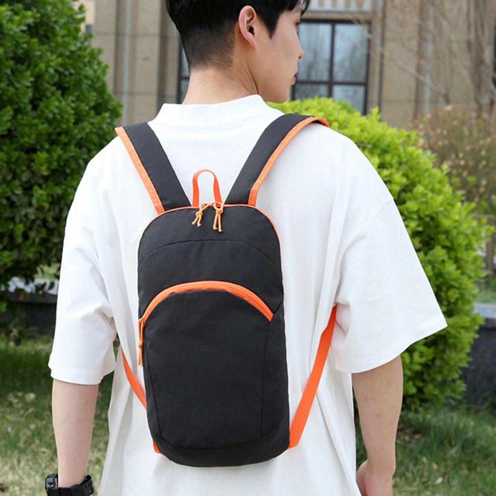 Nylon Mountaineering Backpack Zipper Travel Daypack Portable Outdoor Folding Backpack Female