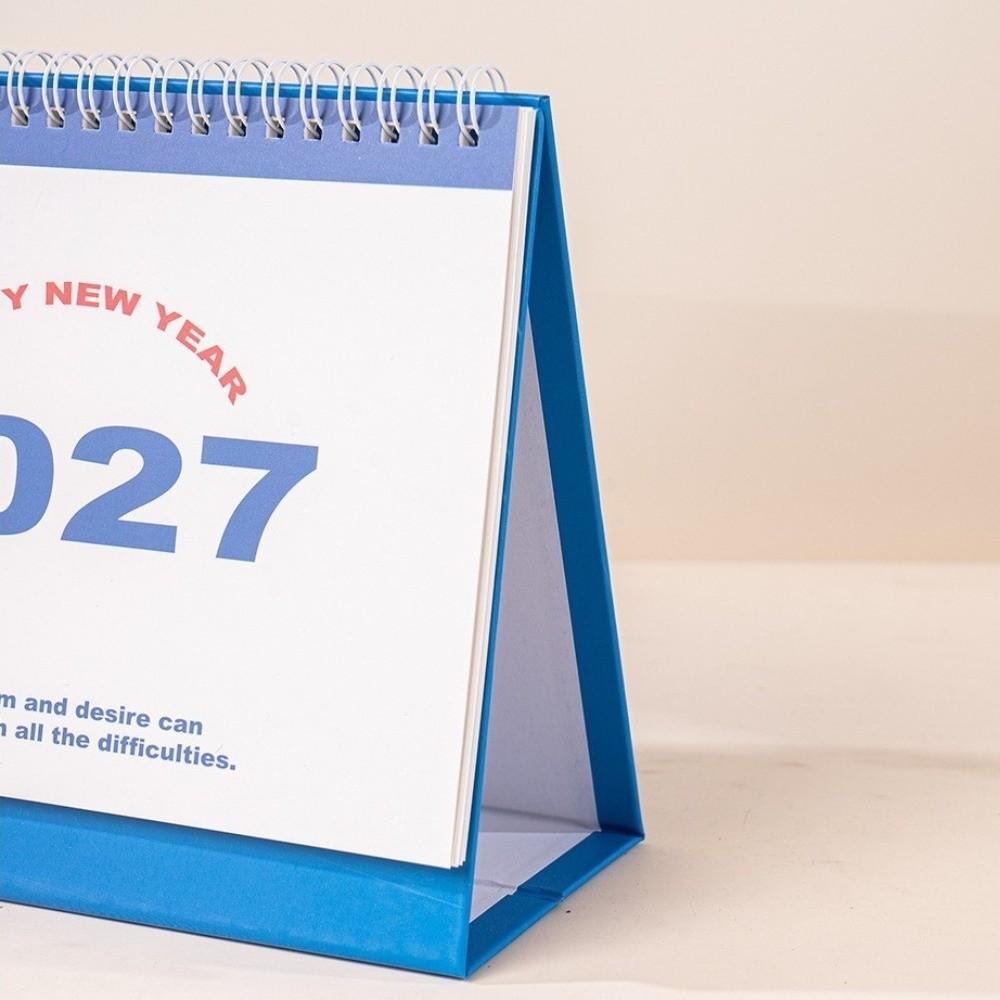Daily Schedule 2027 Desk Calendar Thick Paper Standing Flip Calendar Daily Scheduling