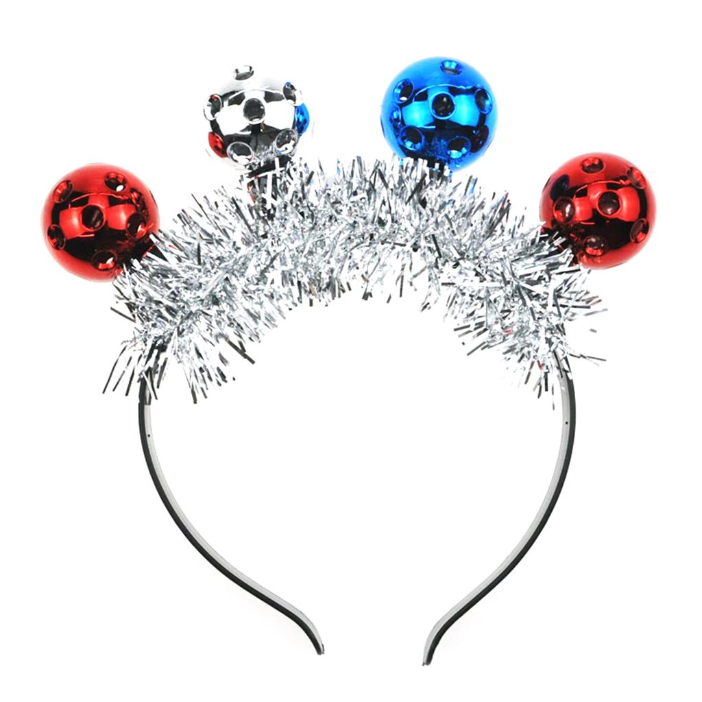 Fashion Adult Kids Glowing Disco Ball&Tinsels Shape Hair Hoop LED Hairband Stage Christmas Party Women Styling Headband
